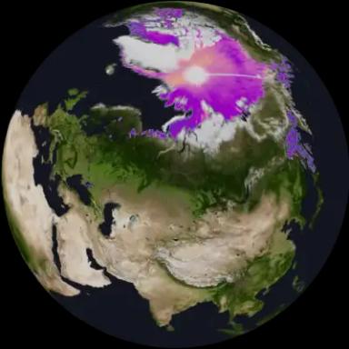 Sea-ice thickness - See the sea-ice thickness dynamics of the Arctic and Antarctic regions over the year.